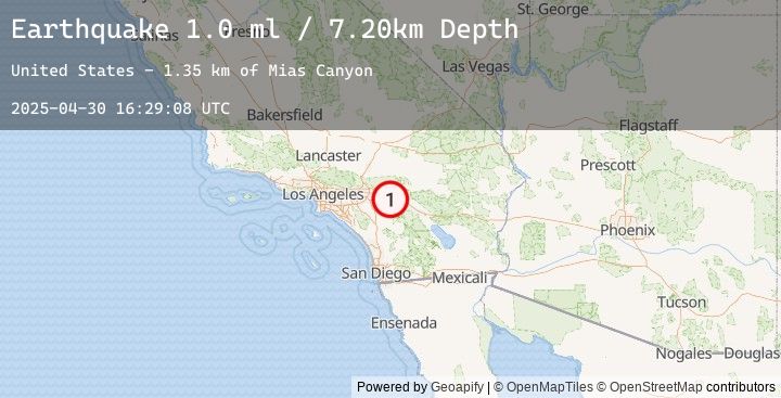 Map of 4 km N of Banning, CA