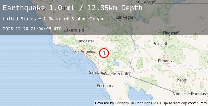 Map of 6 km ENE of Cabazon, CA
