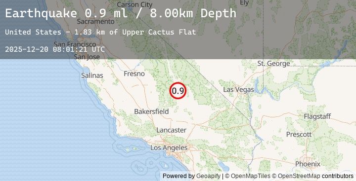 Map of 13 km NE of Coso Junction, CA