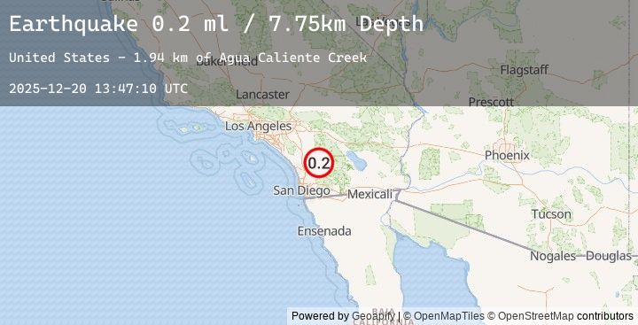 Map of 6 km NNE of Lake Henshaw, CA