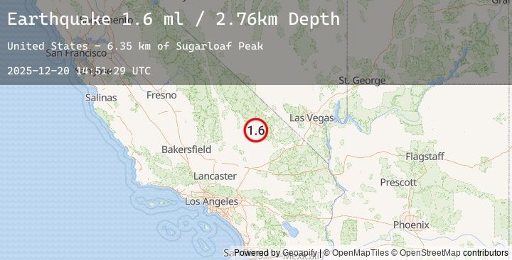 Map of 47 km ENE of Trona, CA