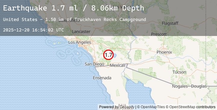 Map of 14 km N of Ocotillo Wells, CA