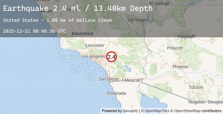 Map of 8 km ESE of Yucaipa, CA