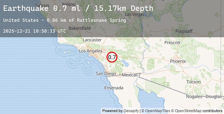 Map of 6 km SSW of Idyllwild, CA