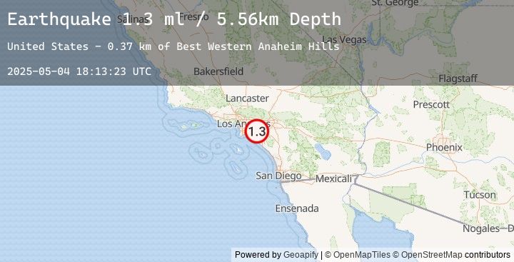 Map of 4 km ESE of Placentia, CA