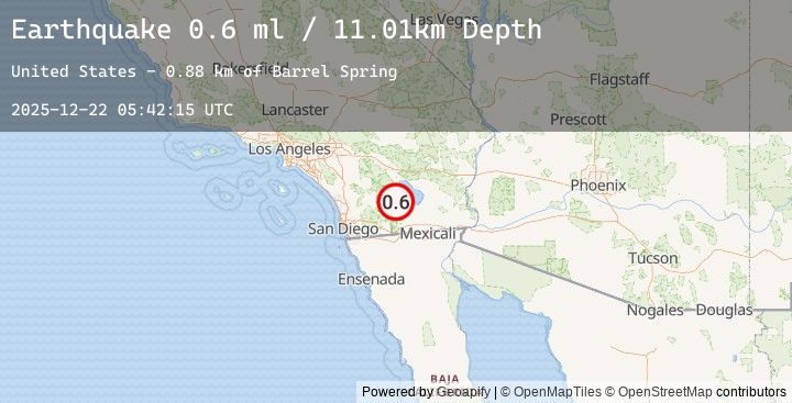 Map of 3 km NE of Ocotillo Wells, CA