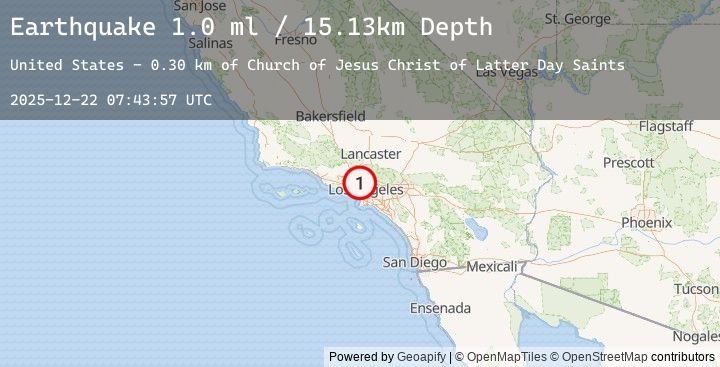 Map of 2 km SSE of North Hollywood, CA