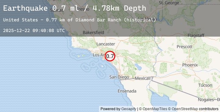 Map of 6 km SSW of Diamond Bar, CA