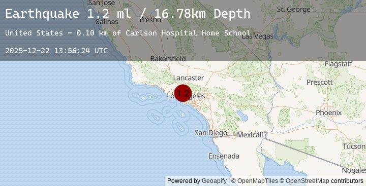 Map of 2 km WNW of Universal City, CA