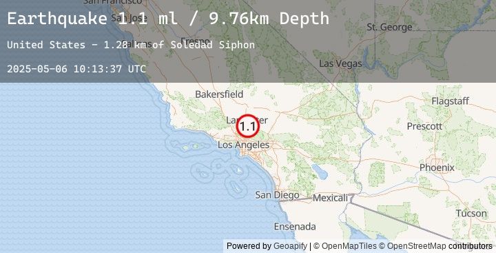 Map of 3 km NNE of Vincent, CA