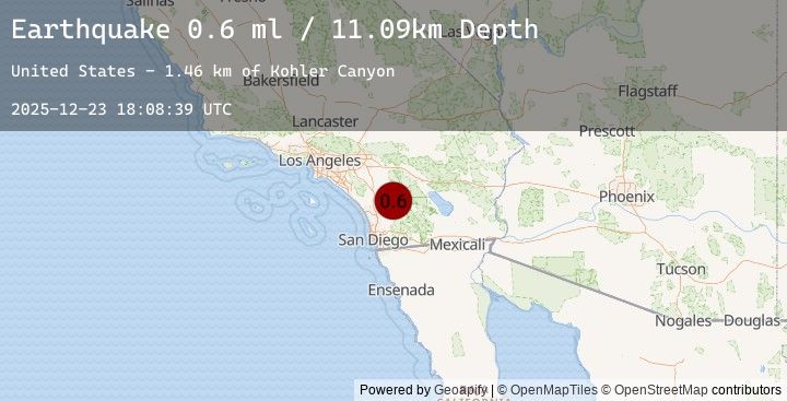 Map of 10 km ENE of Palomar Observatory, CA
