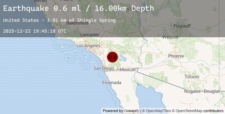 Map of 14 km NE of Warner Springs, CA
