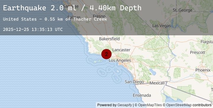 Map of 2 km SE of Ojai, CA