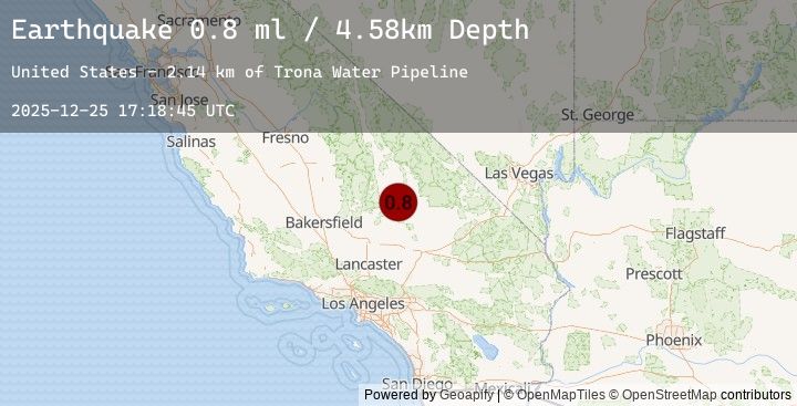 Map of 14 km ENE of Ridgecrest, CA