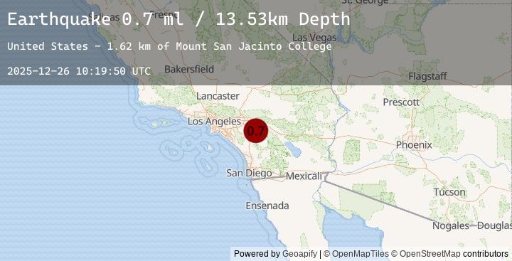 Map of 3 km N of San Jacinto, CA