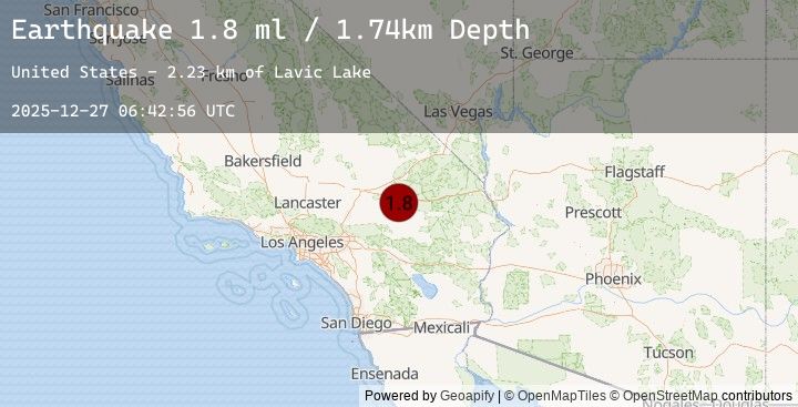 Map of 15 km WSW of Ludlow, CA
