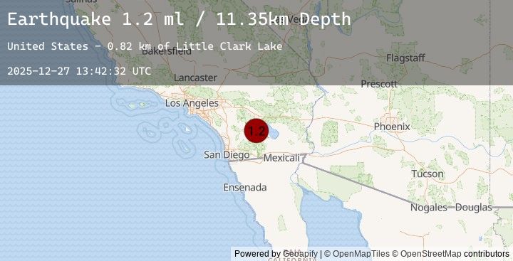 Map of 15 km NE of Borrego Springs, CA