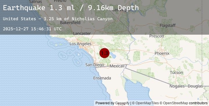 Map of 23 km N of Borrego Springs, CA