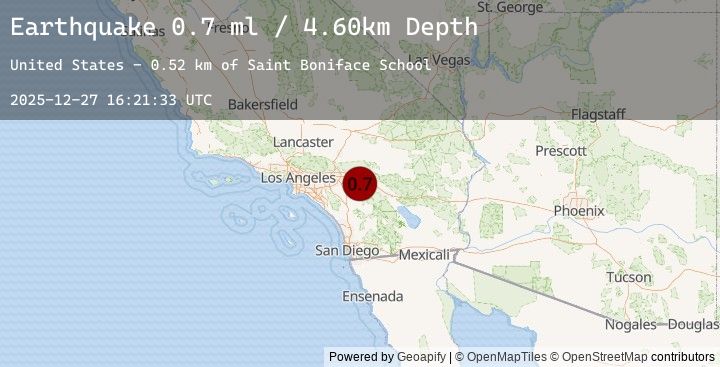 Map of 2 km NNW of Banning, CA