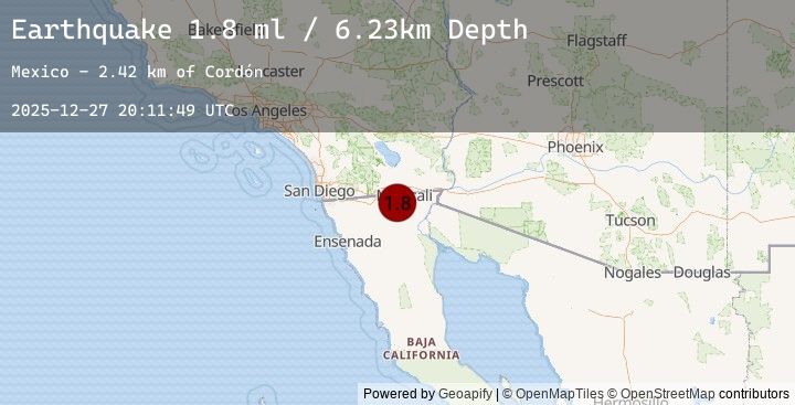 Map of 8 km SSW of Progreso, B.C., MX