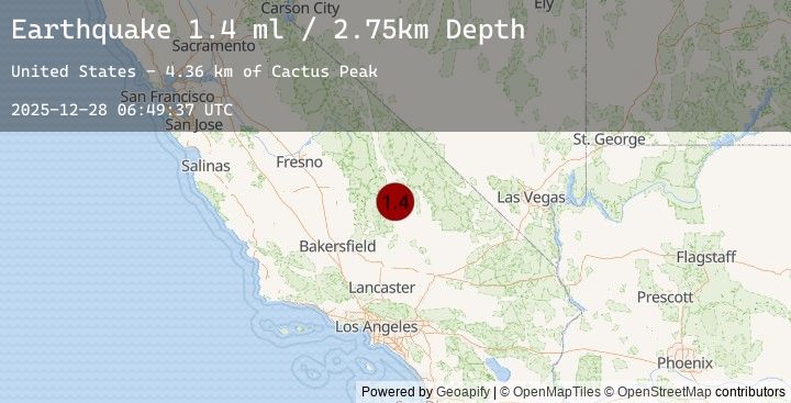 Map of 10 km NE of Coso Junction, CA