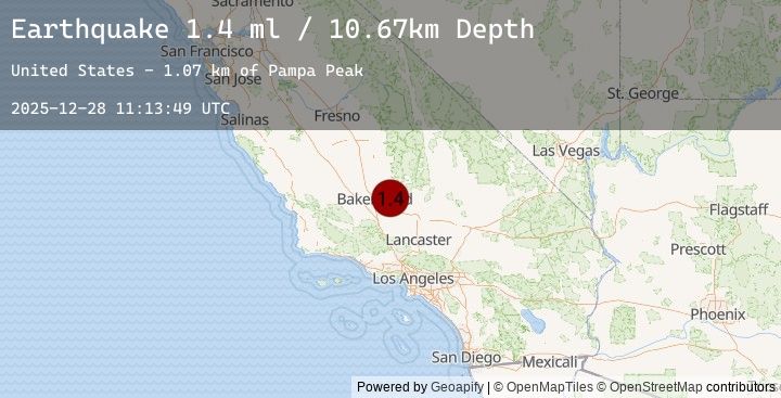 Map of 21 km NNE of Arvin, CA