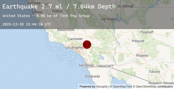 Map of 7 km N of Running Springs, CA