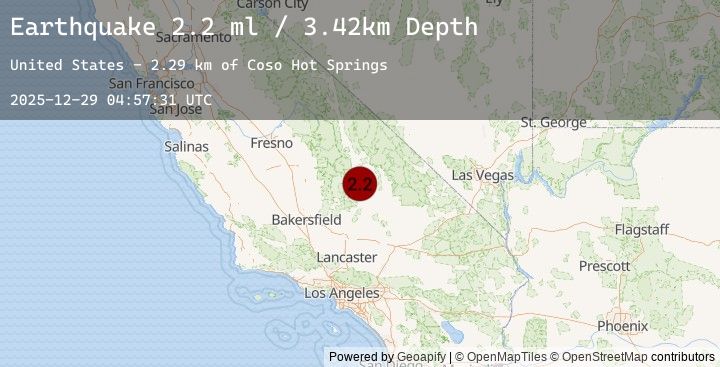 Map of 10 km ESE of Coso Junction, CA