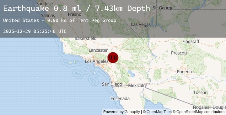 Map of 7 km N of Running Springs, CA