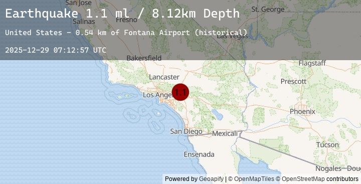 Map of 6 km NW of Rialto, CA