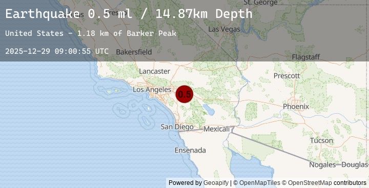 Map of 5 km SSE of Banning, CA