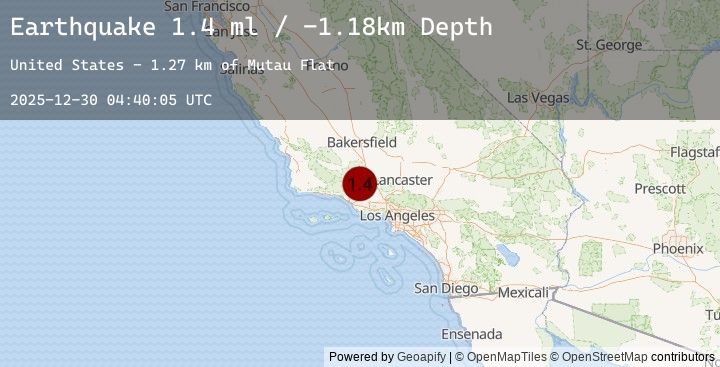 Map of 24 km SSW of Frazier Park, CA