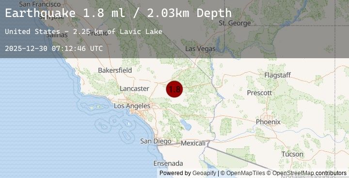 Map of 15 km WSW of Ludlow, CA