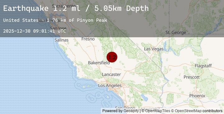 Map of 26 km WNW of Inyokern, CA