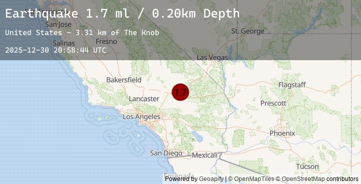 Map of 39 km SSE of Fort Irwin, CA