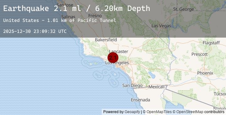 Map of 4 km NW of Sylmar, CA