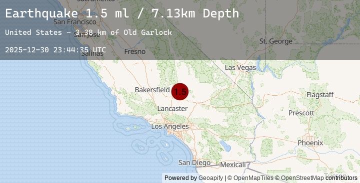 Map of 17 km WSW of Johannesburg, CA