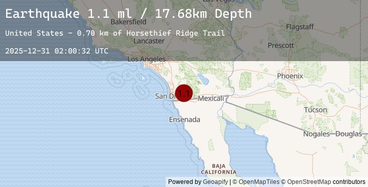 Map of 10 km W of Pine Valley, CA