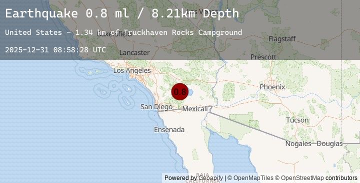 Map of 14 km N of Ocotillo Wells, CA