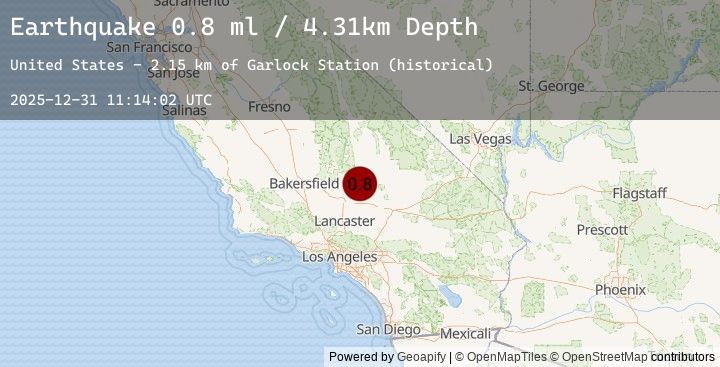 Map of 14 km W of Johannesburg, CA