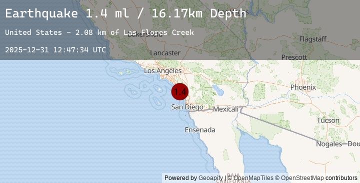 Map of 41 km WSW of Carlsbad, CA