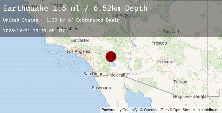 Map of 23 km ENE of Thermal, CA