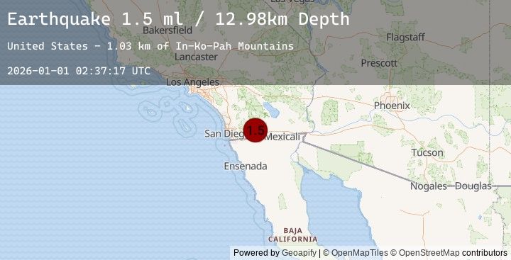 Map of 22 km E of Pine Valley, CA