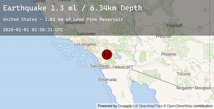 Map of 15 km N of Warner Springs, CA