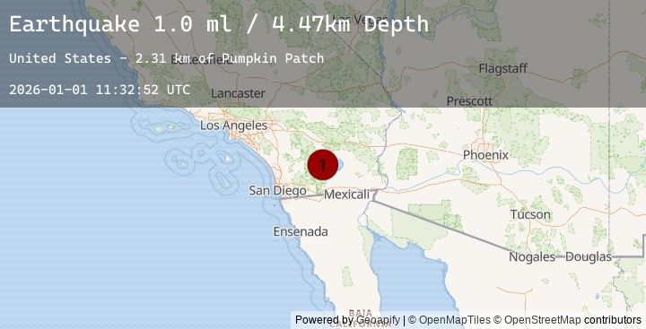 Map of 11 km WSW of Salton City, CA