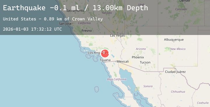 Map of 10 km SE of Winchester, CA
