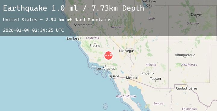 Map of 17 km WSW of Johannesburg, CA