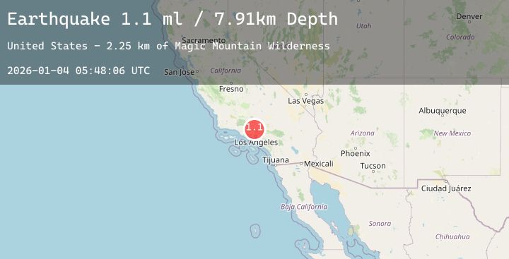 Map of 12 km SSW of Agua Dulce, CA