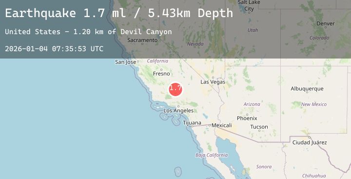 Map of 21 km NNW of Tehachapi, CA