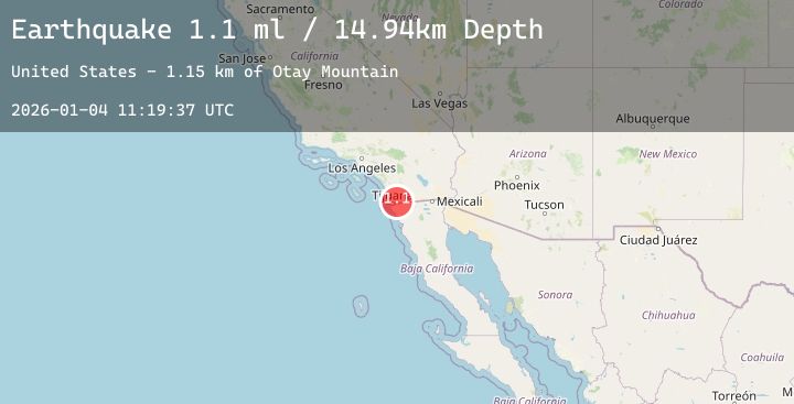 Map of 13 km S of Jamul, CA